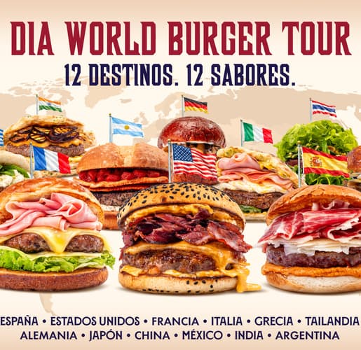 Dia presenta “World Burger Tour”: hamburguesas edición limitada, en colaboración con el chef Estrella Michelin Aurelio Morales