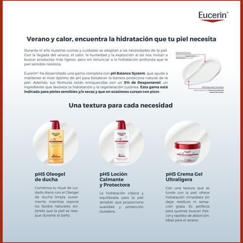 Eucerin® pH5: la hidratación que tu piel necesita este verano