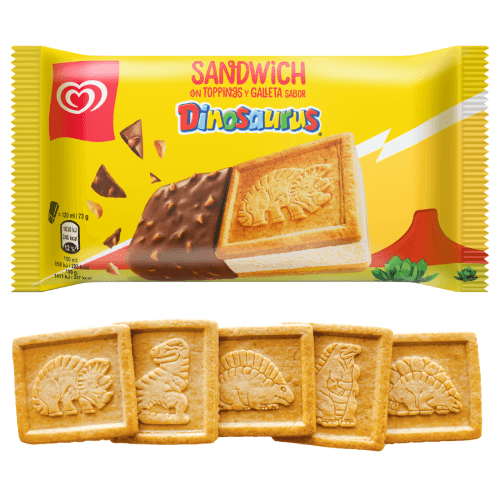 Frigo se alía con Dinosaurus para lanzar un nuevo helado sándwich