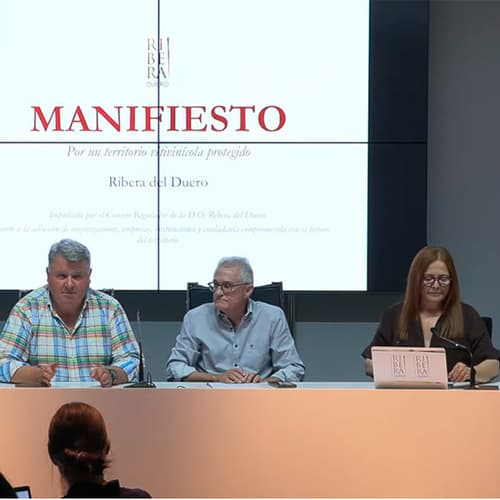 La D.O. Ribera del Duero presenta el «Manifiesto por un territorio vitivinícola protegido» que nace ya con el respaldo de varias organizaciones, bodegas, ayuntamientos y denominaciones de origen
